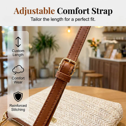 📢📢49% OFF !! ⏰Women's Woven Straw Shoulder Clutch Bag