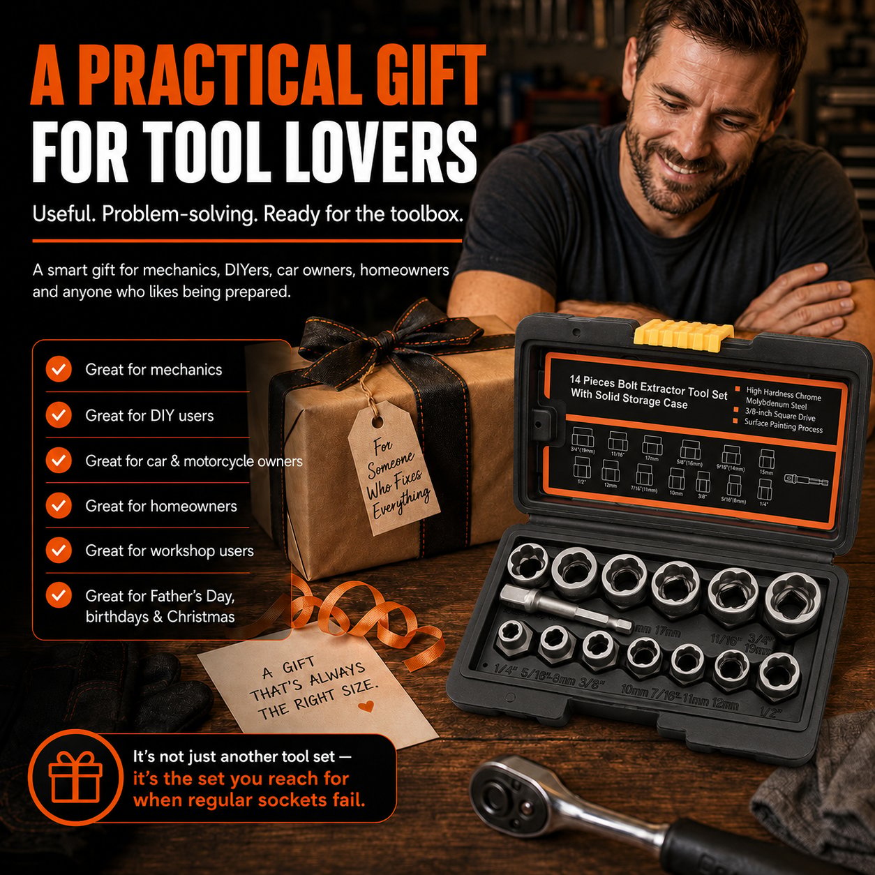 🧰13+1 PCS Bolt & Nut Extractor Set🔩