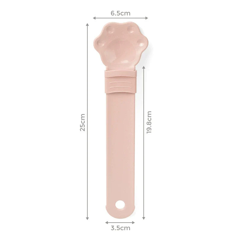 🎉 Cute Paw Shaped Cat Treat Squeeze Spoon | No Waste Pet Snack Feeder 🎉