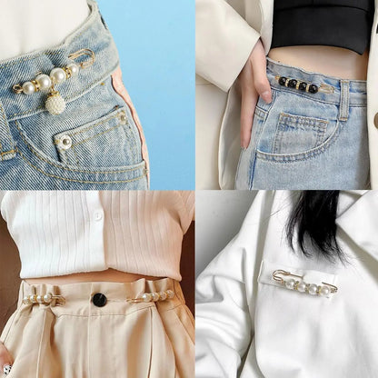 8PCS Pearl Brooch Pins, Faux Pearl Safety Pins for Dresses, Cardigans & Scarves