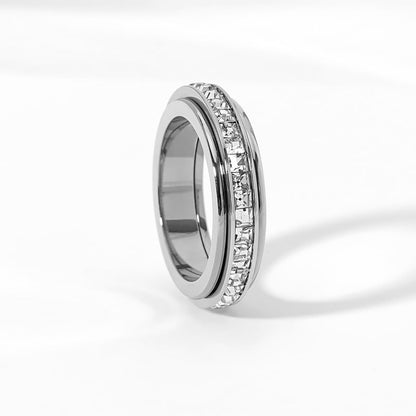 🎁Sparkling Spinning Ring, Relieves Anxiety, Symbolizes Vows & Luck, Waterproof & Fade-Resistant