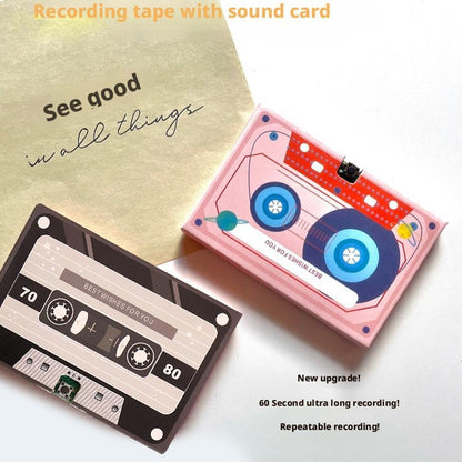 🏆Hot Sale ⚡Retro Cassette Voice Recordable Greeting Card - 60s Message Recorder Gift