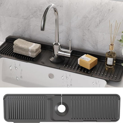 💖Kitchen Sink Faucet Mat, Silicone Folding Splash Guard