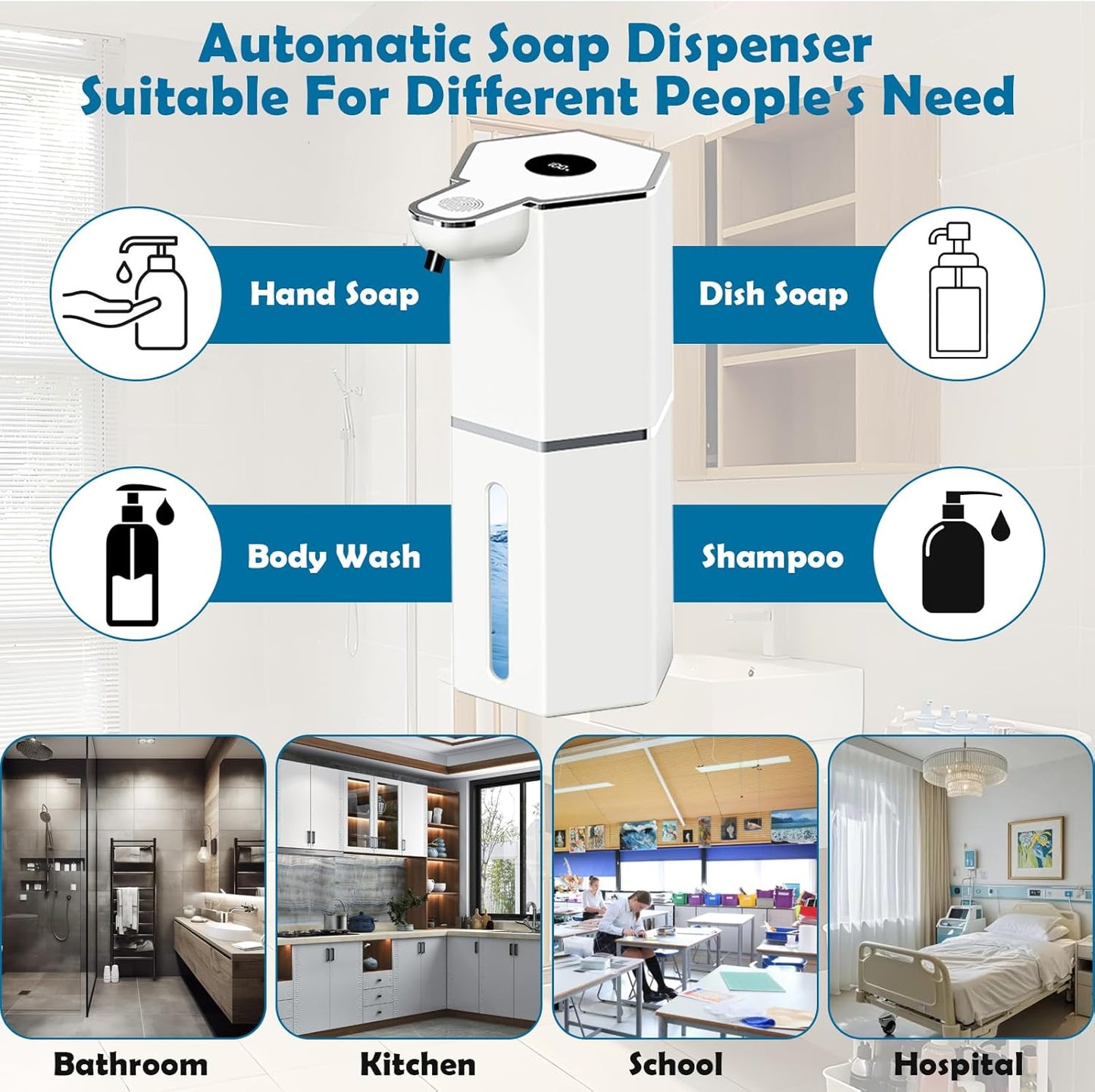 Automatic foaming soap dispenser