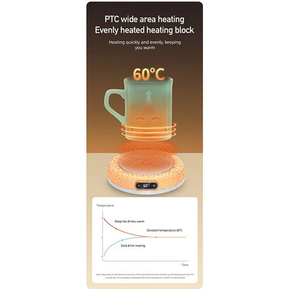 💥Lava Coaster Warmer Adjustable Temperature With Light🔥☕