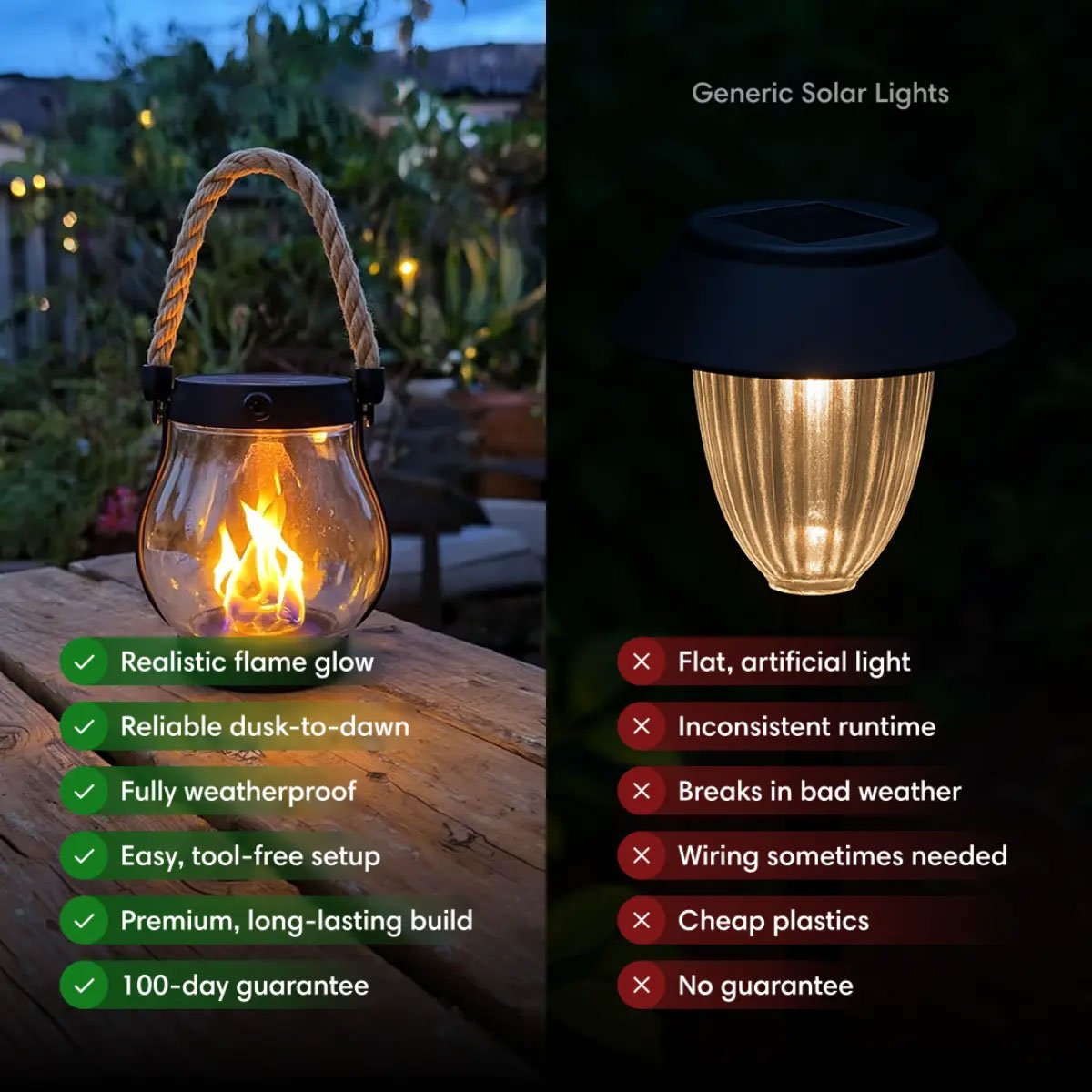 🔥 Solar Garden Lanterns⚡ Make Your Backyard Feel Magical After Dark