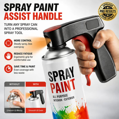 🏠🚗✨Universal Spray Paint Handle Tool 🌟 Portable Assisted Spray Nozzle for Paint & Color Change