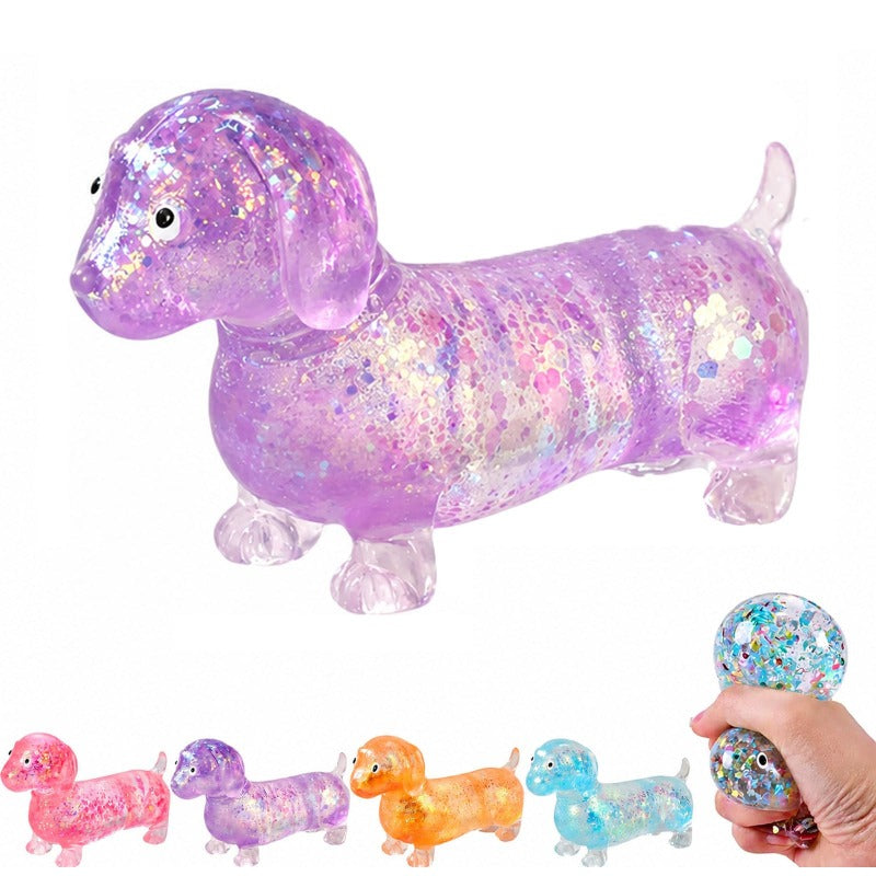 Glitter Squishy Dachshund