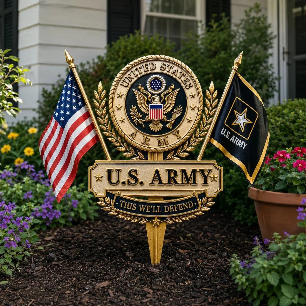 🎖️-US Marine Corps Semper Fidelis Tribute Garden Stake - ✈️