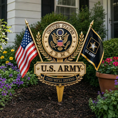 🎖️-US Marine Corps Semper Fidelis Tribute Garden Stake - ✈️