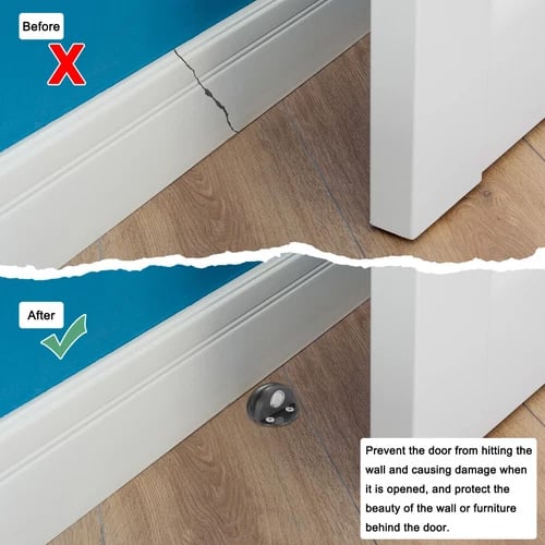 HOT SALE🔥  Hidden Stainless Steel Rubber Dual-use Door Stopper Door Holders