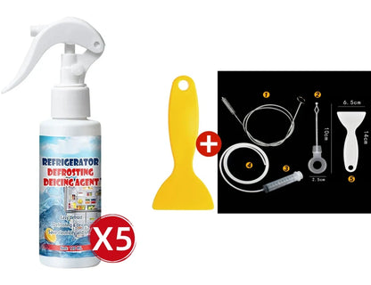 🧊 Buy 2 Get 1 Free | Defrosting Spray for Fridge Freezer 🎁 Includes Free Spatula