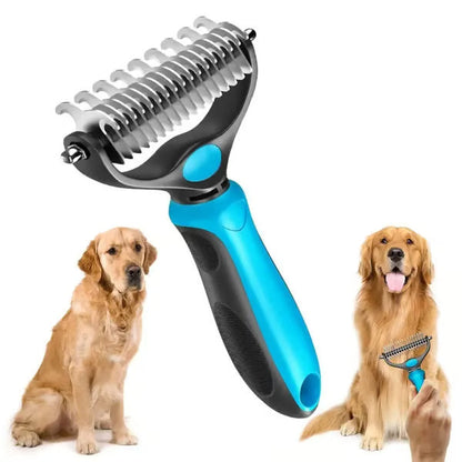 Professional Double-Sided Pet Grooming Rake