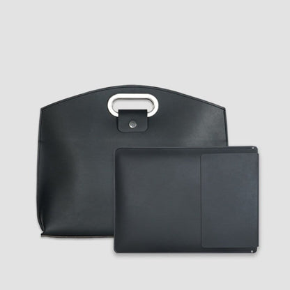 Bolsa de cuero impermeable para portátil de 14-16 pulgadas, 2 unidades, para mujer, tipo bolso de mano