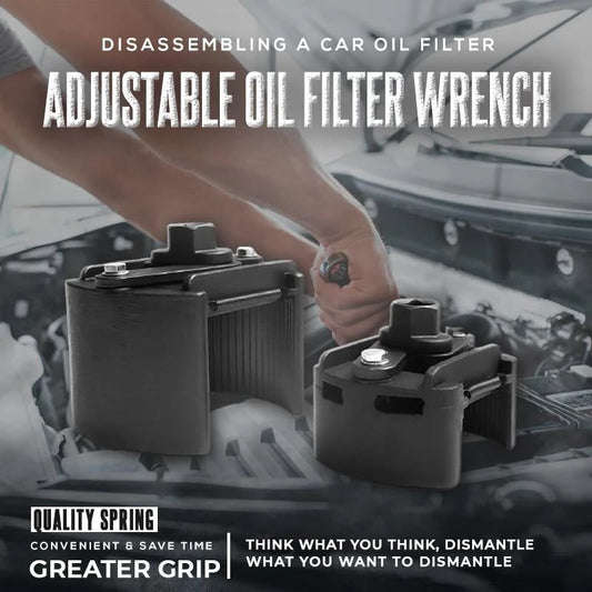 🛠️ ¡50% DE DESCUENTO AHORA! 🔧 Llave para filtro de aceite ajustable – Mayor agarre, diseño de resorte duradero y ahorrador de tiempo 🚗