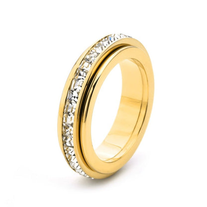 🎁Sparkling Spinning Ring, Relieves Anxiety, Symbolizes Vows & Luck, Waterproof & Fade-Resistant