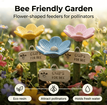 🐝Flower-Shaped Bee Watering Station💧