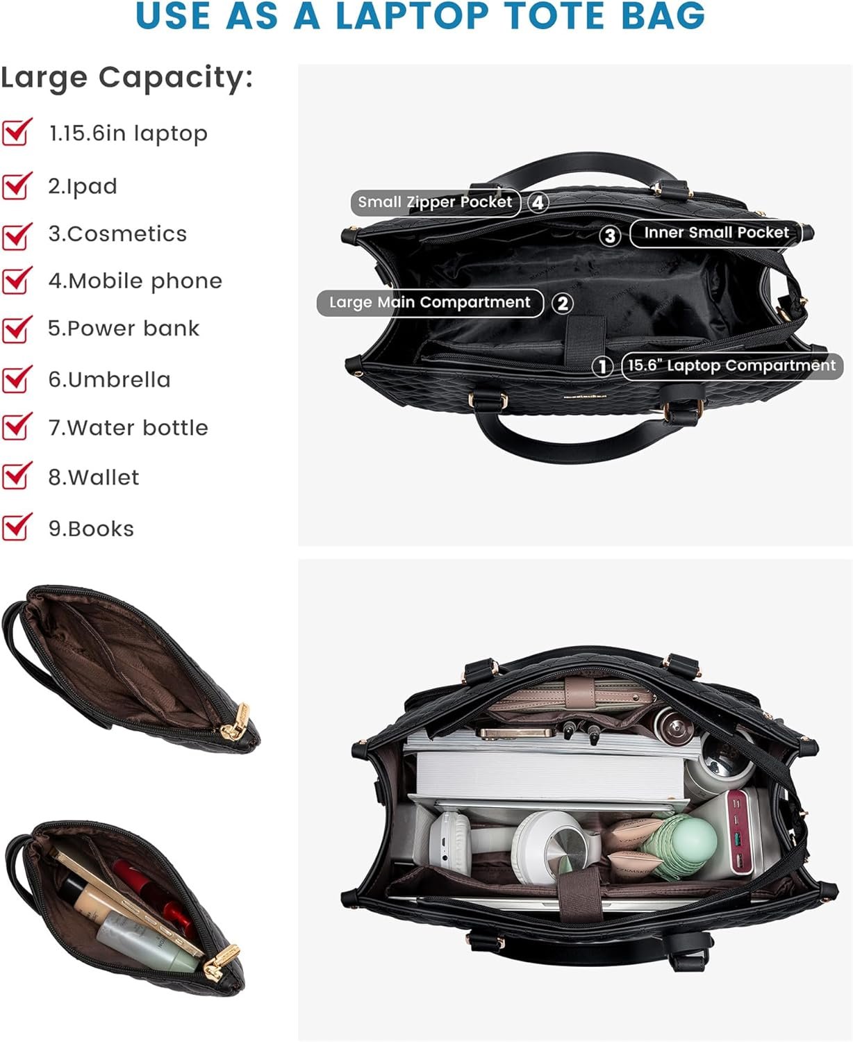 🔥Hot Sale 🔥3 in 1 Lunch Tote Bag for Women