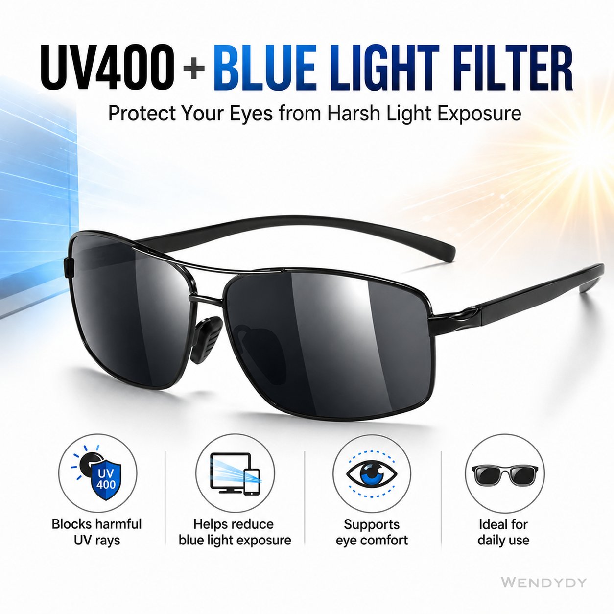 Gafas protectoras de luz azul UV