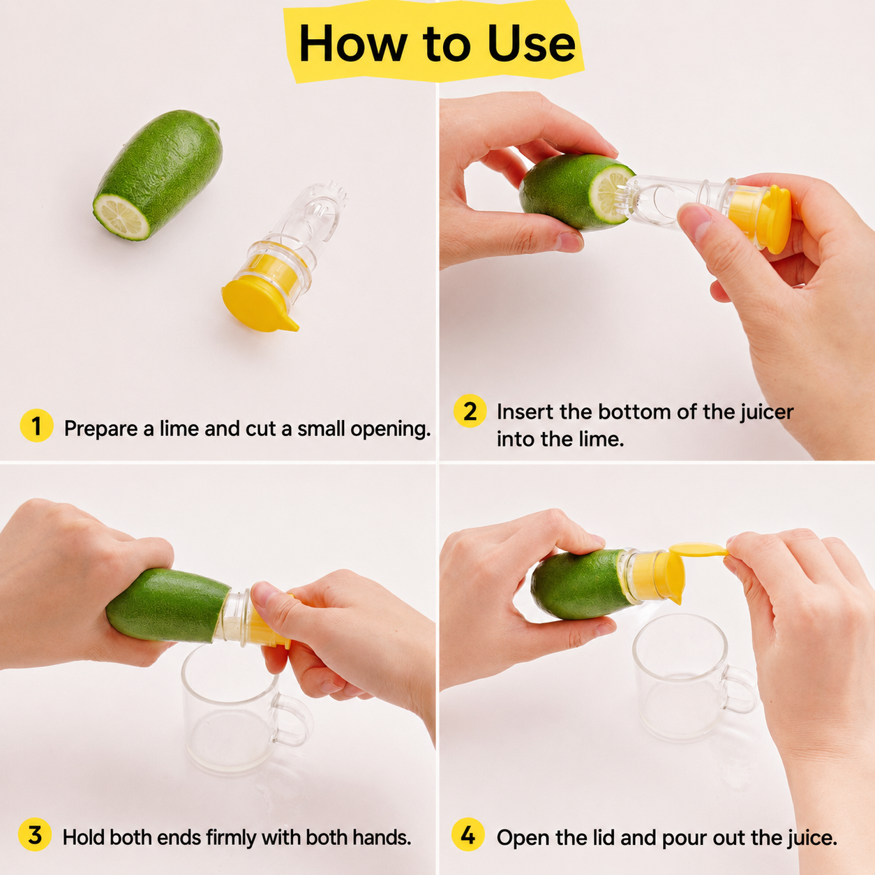 Multifunctional Manual Small Plastic Lemon Juicer For Home Use