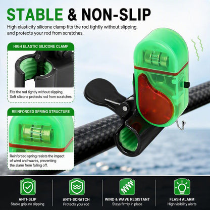 New Fishing Bite Alarm, Sound Bite Alert Bell with LED Lights