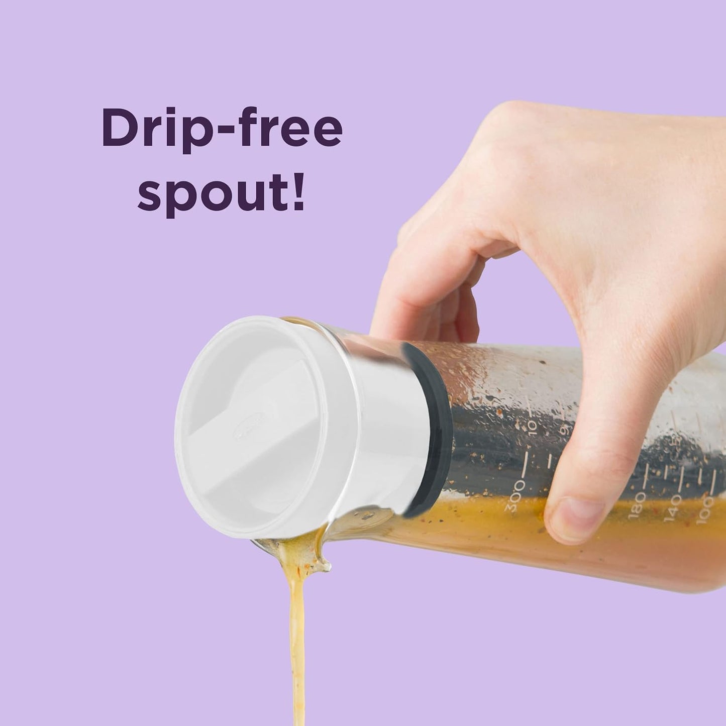 All-in-One Salad Dressing Mixer Bottle – Quick Emulsify, Drip-Free & Easy Storage
