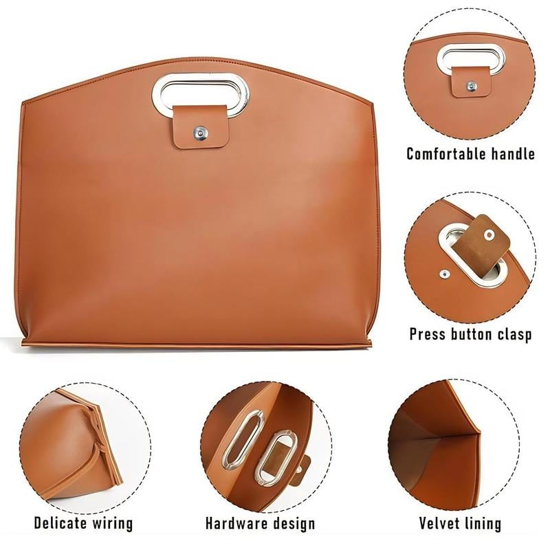 Bolsa de cuero impermeable para portátil de 14-16 pulgadas, 2 unidades, para mujer, tipo bolso de mano