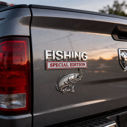 🔥 🎣 Fishing Special EditionTM Premium 3D Metal Vehicle Emblem Badge