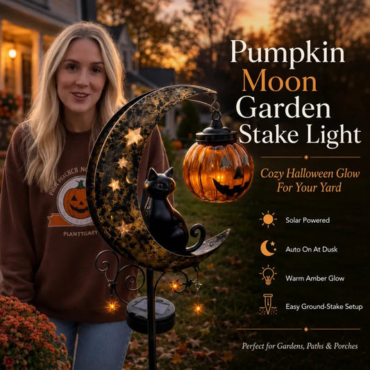 🎃Oferta anticipada de Halloween 49% de DESCUENTO - Lámpara de estaca de jardín Calabaza Luna
