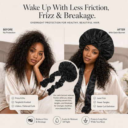 🔥Silk Bonnet for Long Curly Hair
