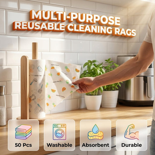 50 Trapos Desechables Reutilizables Por Rollo