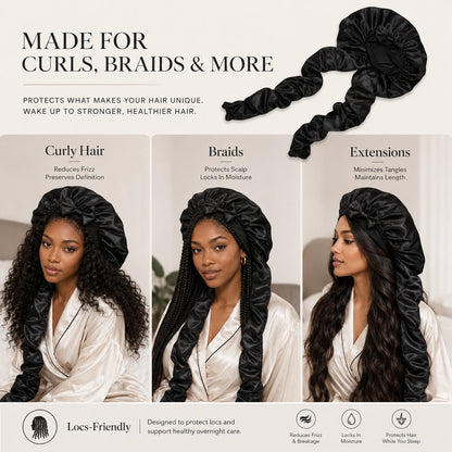 🔥Silk Bonnet for Long Curly Hair