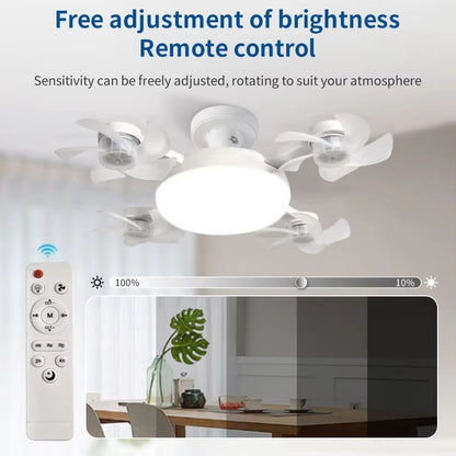 2-in-1 Remote-Controlled LED Ceiling Fan Light