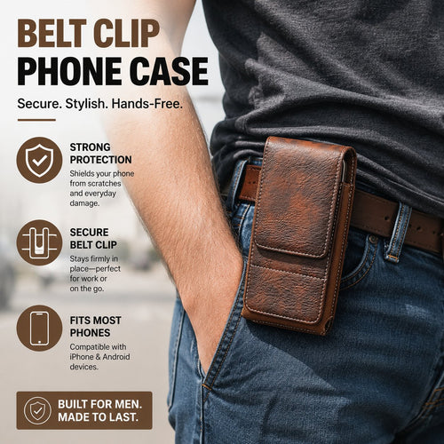 ⚡Big Discount | Waist Belt Cell Phone Pouch 📱 Multi-Pocket Leather  Card Holder