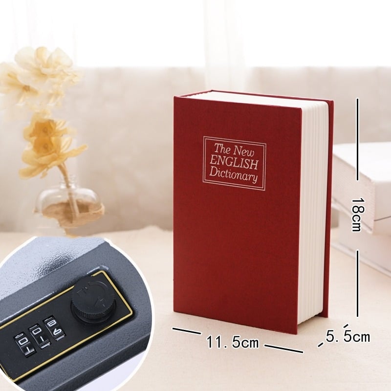 🔥2026 NEW ARRIVAL🔥Simulated Book Safe, Combination Book-style Cash Lock Box, Secret Hidden Storage Box
