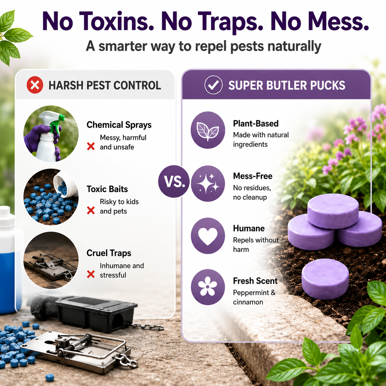 🐭 All-Natural Peppermint & Cinnamon Pest & Rodent Repellent Pucks 🕷️🐍
