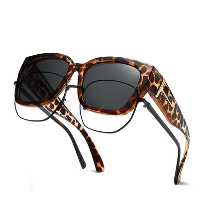 Mirrored Sunglasses Polarized Fit Over Glasses for Women Men for Driving