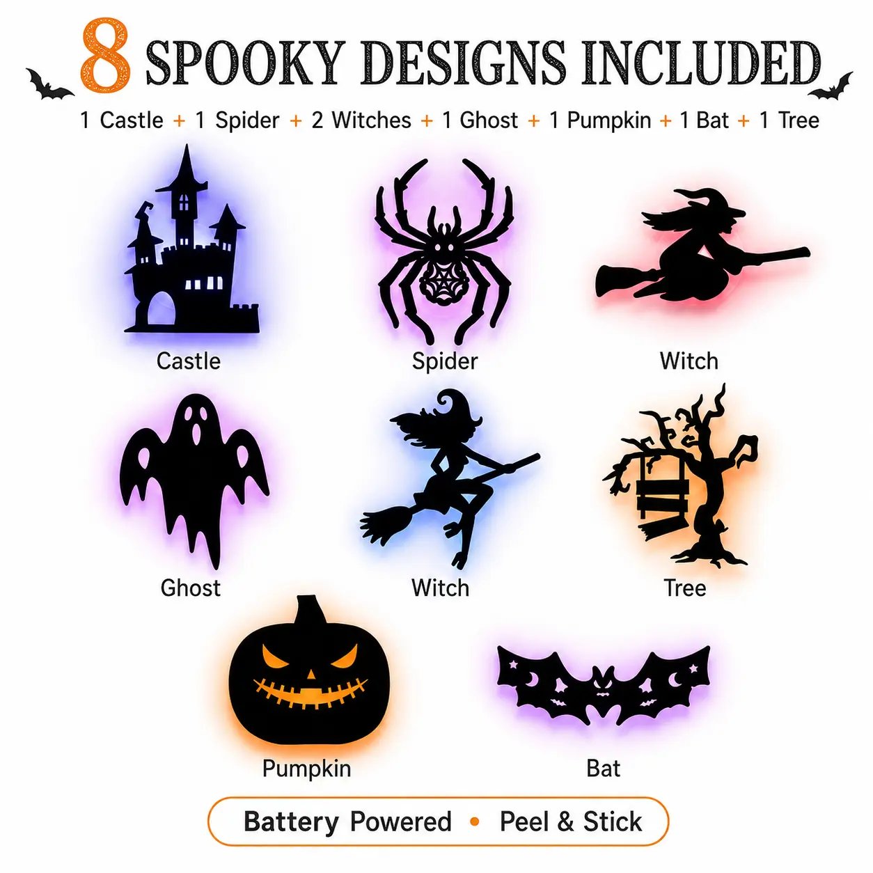 Halloween LED Wall Light Stickers