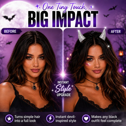 💥 LAST DAY 49% OFF - 😈✨ Cute Sparkle Magnetic Devil Horns