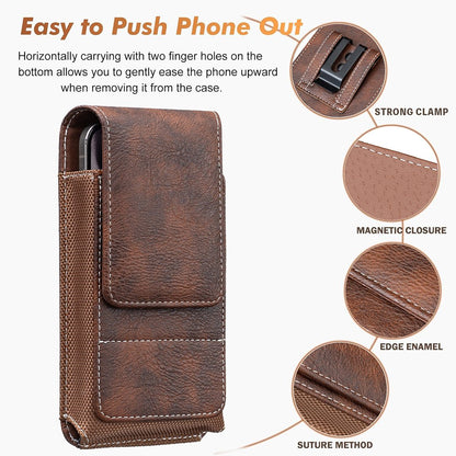 📢📢49% OFF !! ⏰⚡Big Discount | Waist Belt Cell Phone Pouch 📱 Multi-Pocket Leather Holster with Card Holder
