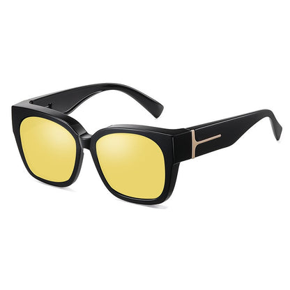 Mirrored Sunglasses Polarized Fit Over Glasses for Women Men for Driving