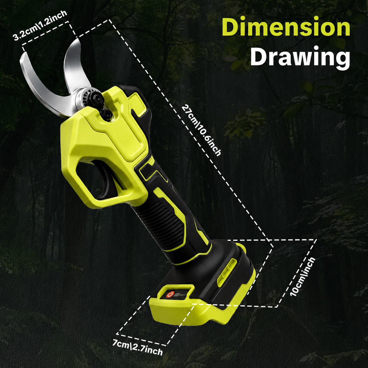🌿 Cordless Electric Pruning Shears ✂️ – Powerful 1.25" Cutting Capacity for Effortless Trimming 🔋