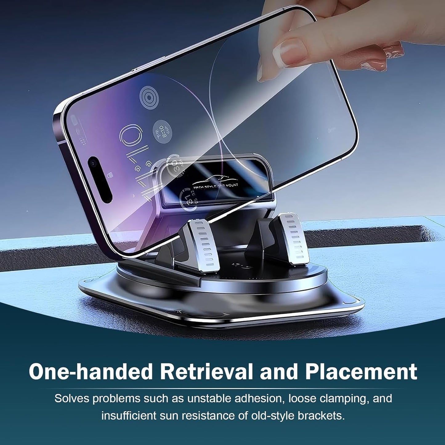 360° Rotatable & Retractable Car Phone Holder – Driving Safety Evolved