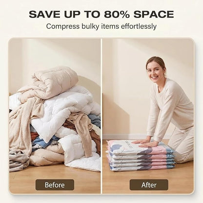 Thickened No-Pump Vacuum Storage Bags