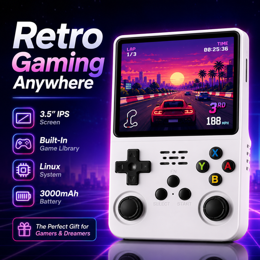 Consola de juegos retro R36S – Pantalla IPS de 3.5", sistema Linux, batería de 3000 mAh, juegos precargados