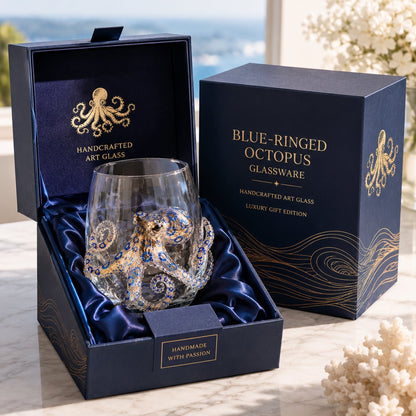 🔥HOT SALE🔥🌊Artisanal Blue Ringed Octopus Glassware