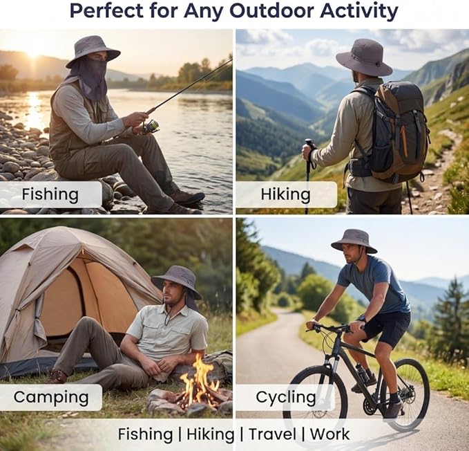 🔥LAST DAY 47% OFF🎣- Unisex adventure sun hat - provides ultimate UV protection for all terrains.