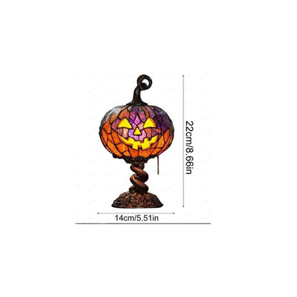🎉Halloween Stained Glass Style Pumpkin Table Lamp