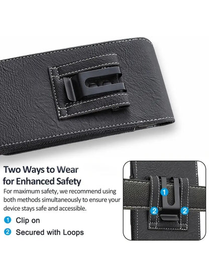 📢📢49% OFF !! ⏰⚡Big Discount | Waist Belt Cell Phone Pouch 📱 Multi-Pocket Leather Holster with Card Holder