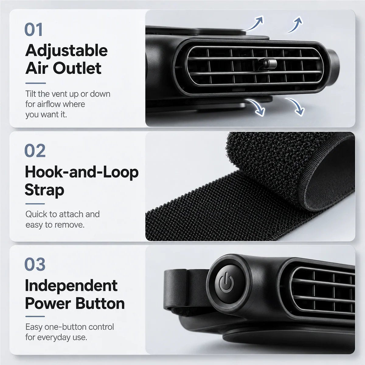 Rechargeable Car Seat Cooling Fans